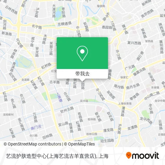 艺流护肤造型中心(上海艺流古羊直营店)地图