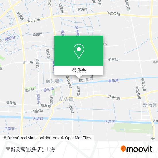 青新公寓(航头店)地图