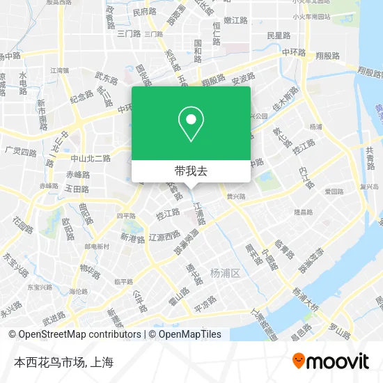 本西花鸟市场地图
