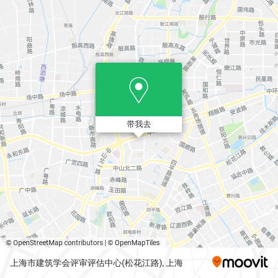 上海市建筑学会评审评估中心(松花江路)地图