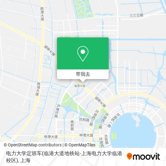 电力大学定班车(临港大道地铁站-上海电力大学临港校区)地图