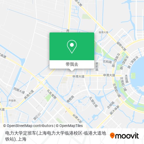 电力大学定班车(上海电力大学临港校区-临港大道地铁站)地图