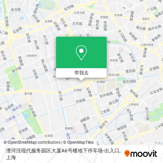 漕河泾现代服务园区大厦A6号楼地下停车场-出入口地图