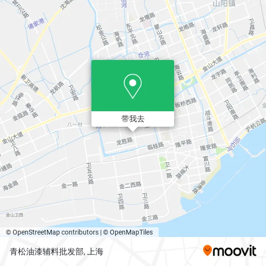 青松油漆辅料批发部地图