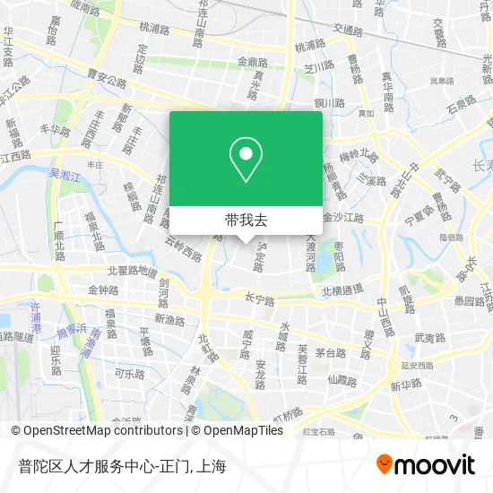 普陀区人才服务中心-正门地图