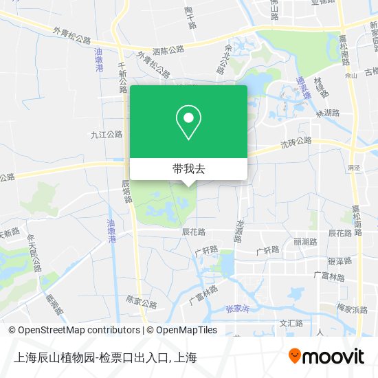上海辰山植物园-检票口出入口地图
