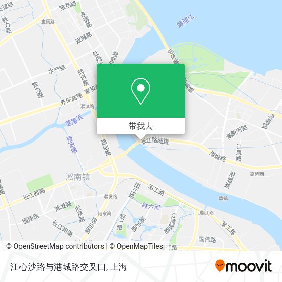 江心沙路与港城路交叉口地图