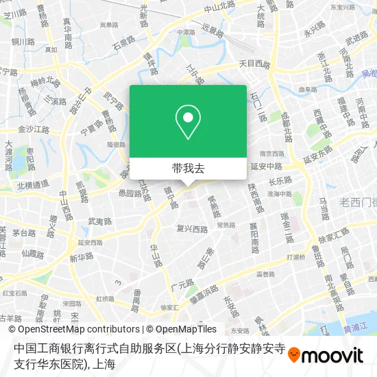 中国工商银行离行式自助服务区(上海分行静安静安寺支行华东医院)地图
