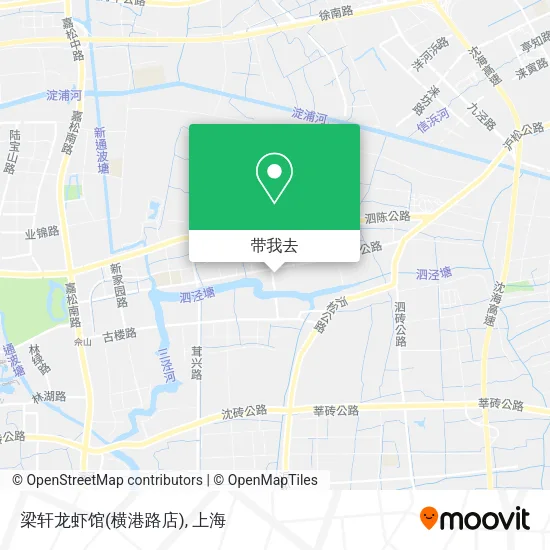 梁轩龙虾馆(横港路店)地图