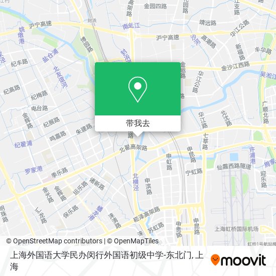 上海外国语大学民办闵行外国语初级中学-东北门地图