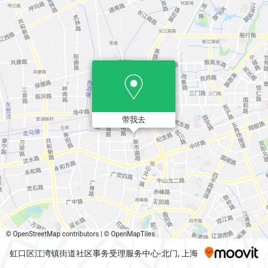 虹口区江湾镇街道社区事务受理服务中心-北门地图