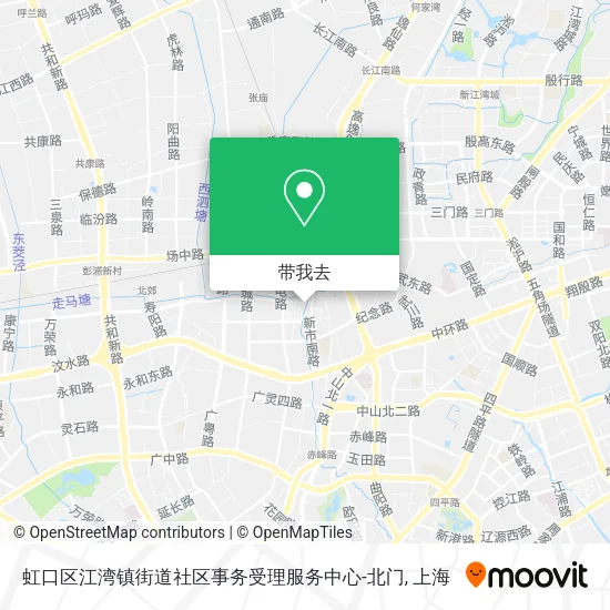 虹口区江湾镇街道社区事务受理服务中心-北门地图