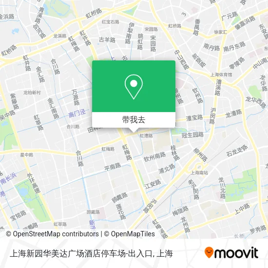 上海新园华美达广场酒店停车场-出入口地图