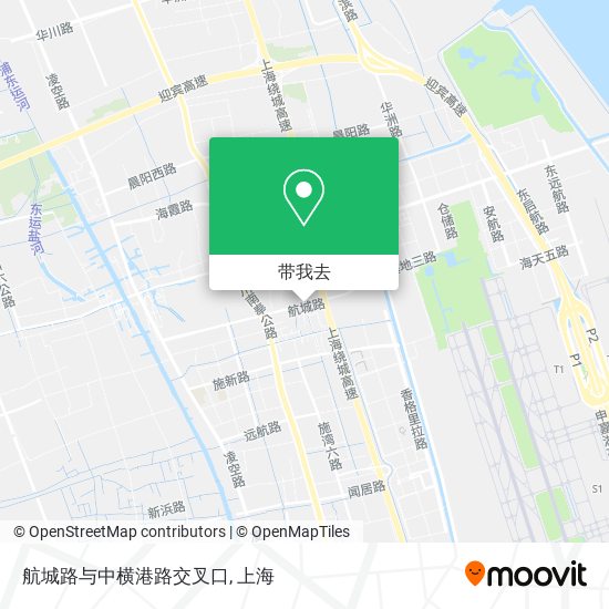 航城路与中横港路交叉口地图