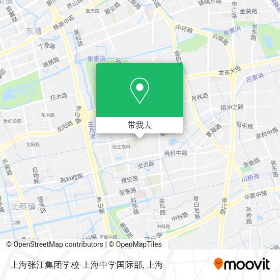 上海张江集团学校-上海中学国际部地图