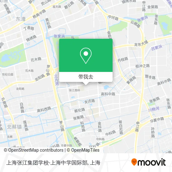 上海张江集团学校-上海中学国际部地图