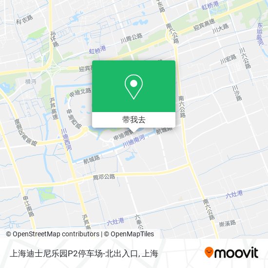 上海迪士尼乐园P2停车场-北出入口地图