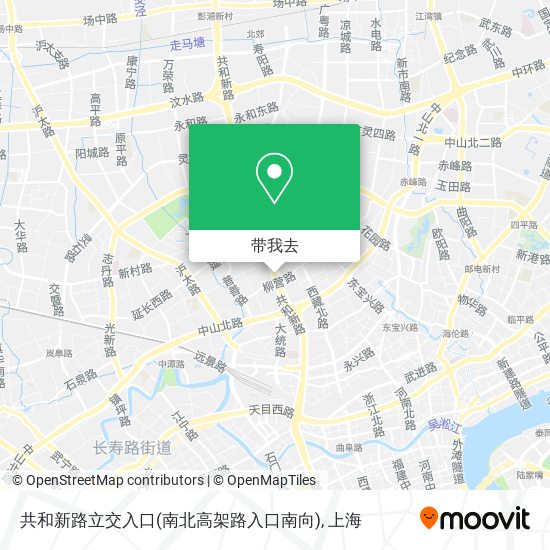 共和新路立交入口(南北高架路入口南向)地图