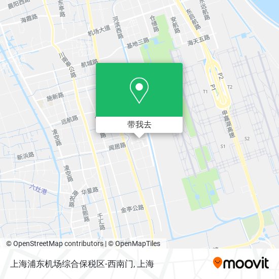 上海浦东机场综合保税区-西南门地图