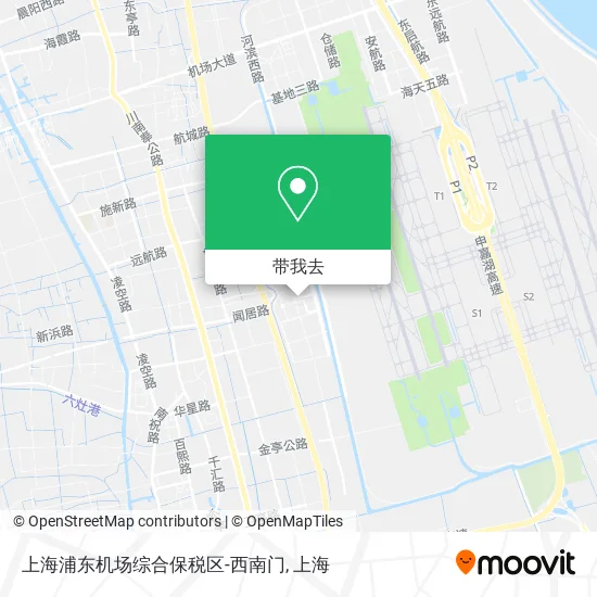 上海浦东机场综合保税区-西南门地图