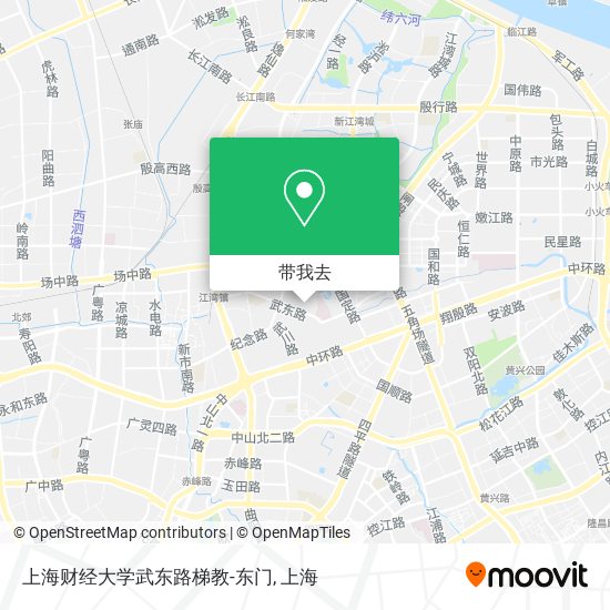 上海财经大学武东路梯教-东门地图