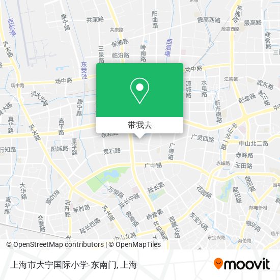 上海市大宁国际小学-东南门地图