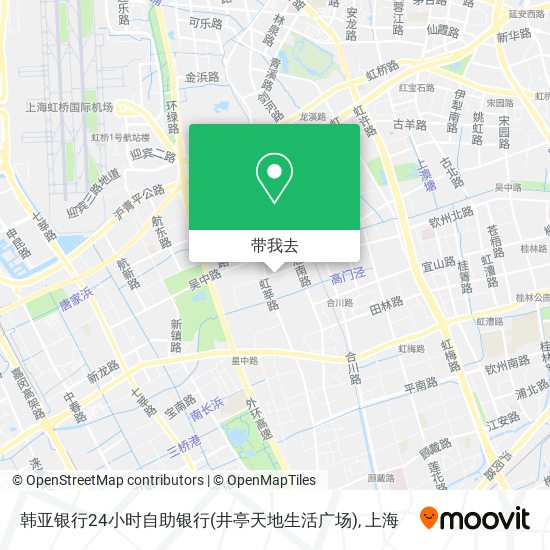 韩亚银行24小时自助银行(井亭天地生活广场)地图