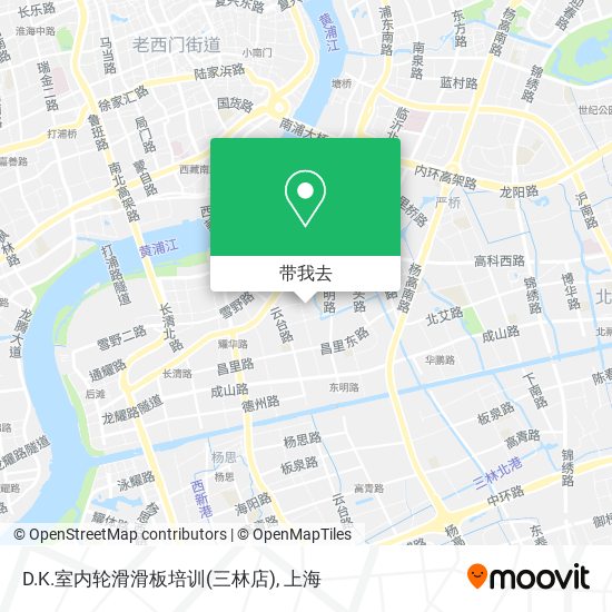 D.K.室内轮滑滑板培训(三林店)地图