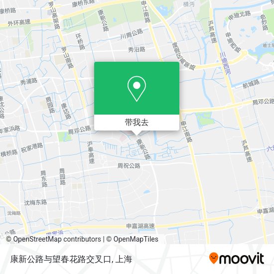 康新公路与望春花路交叉口地图
