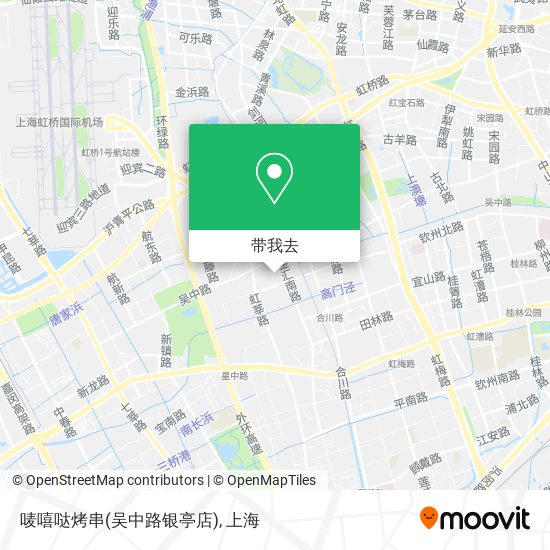 唛嘻哒烤串(吴中路银亭店)地图