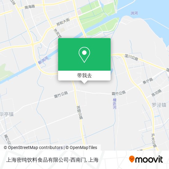 上海密纯饮料食品有限公司-西南门地图