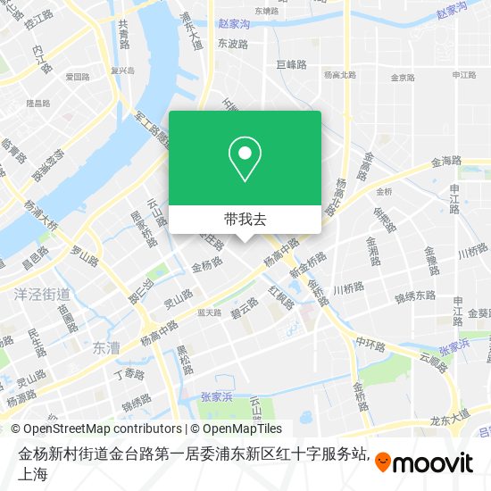 金杨新村街道金台路第一居委浦东新区红十字服务站地图