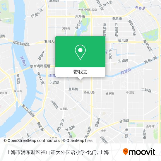 上海市浦东新区福山证大外国语小学-北门地图