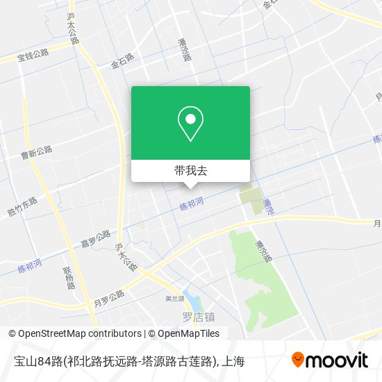 宝山84路(祁北路抚远路-塔源路古莲路)地图