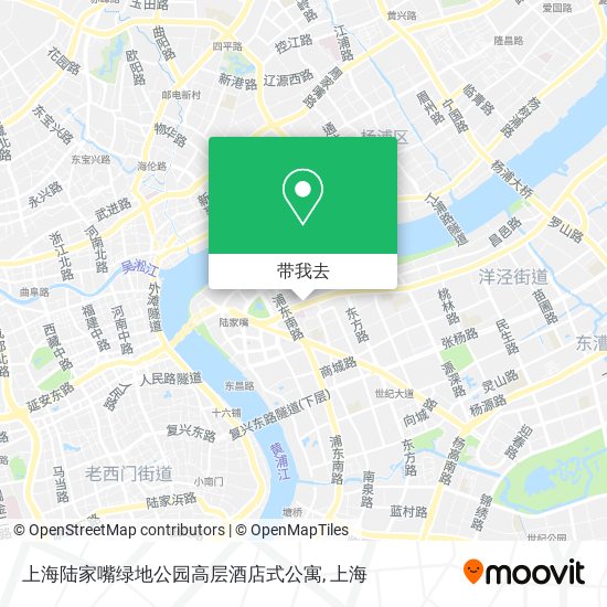 上海陆家嘴绿地公园高层酒店式公寓地图