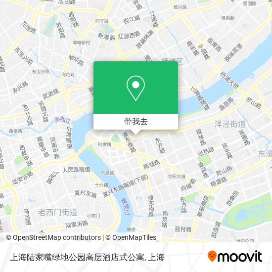 上海陆家嘴绿地公园高层酒店式公寓地图