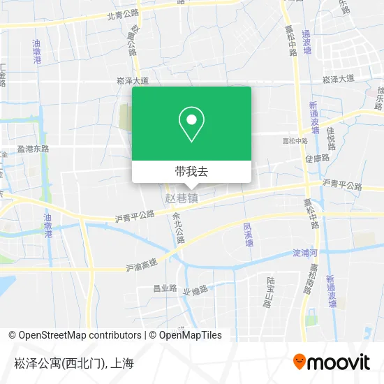崧泽公寓(西北门)地图