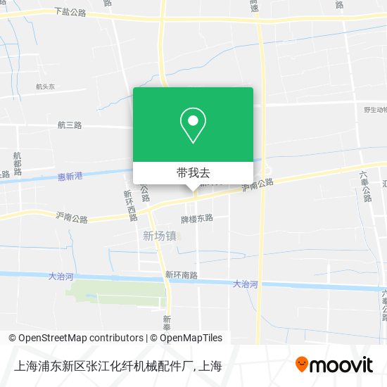 上海浦东新区张江化纤机械配件厂地图