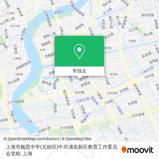 上海市杨思中学(北校区)中共浦东新区教育工作委员会党校地图
