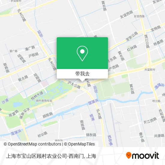 上海市宝山区顾村农业公司-西南门地图