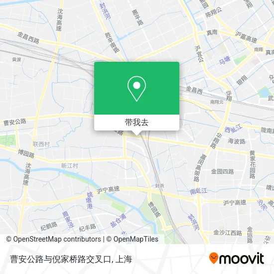 曹安公路与倪家桥路交叉口地图