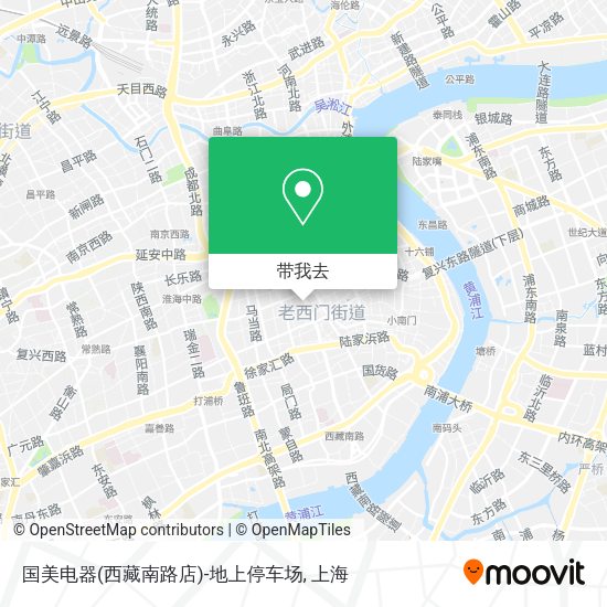 国美电器(西藏南路店)-地上停车场地图