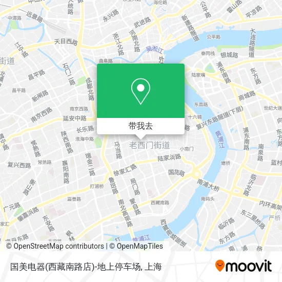国美电器(西藏南路店)-地上停车场地图