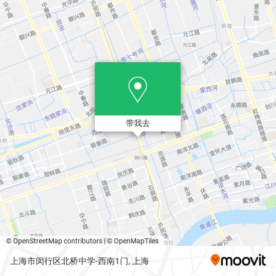 上海市闵行区北桥中学-西南1门地图