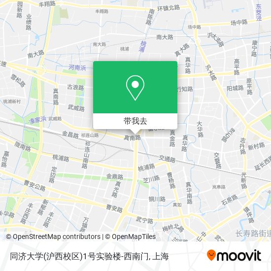 同济大学(沪西校区)1号实验楼-西南门地图