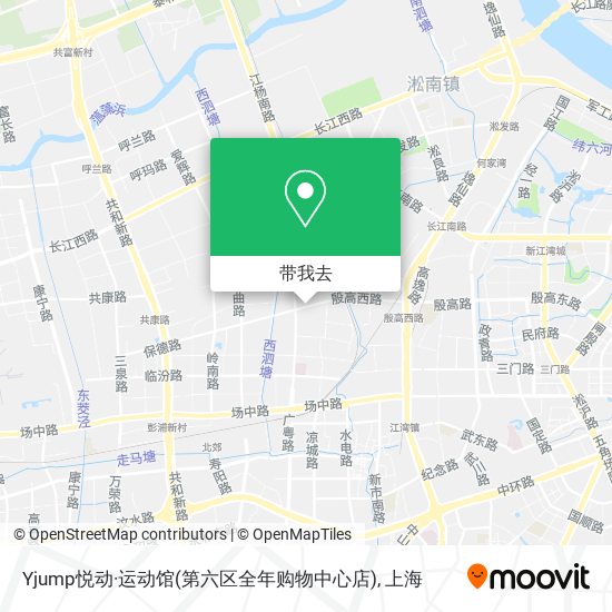 Yjump悦动·运动馆(第六区全年购物中心店)地图