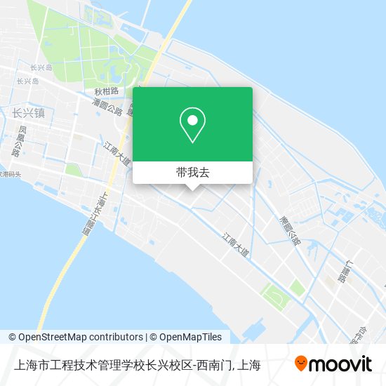 上海市工程技术管理学校长兴校区-西南门地图