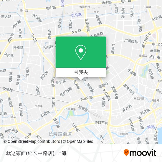 就这家面(延长中路店)地图