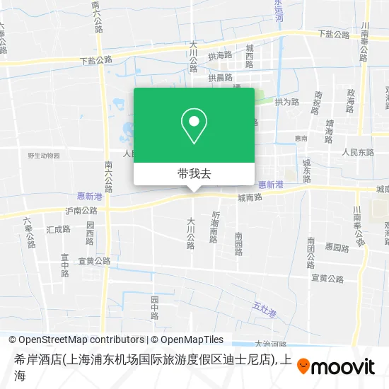 希岸酒店(上海浦东机场国际旅游度假区迪士尼店)地图