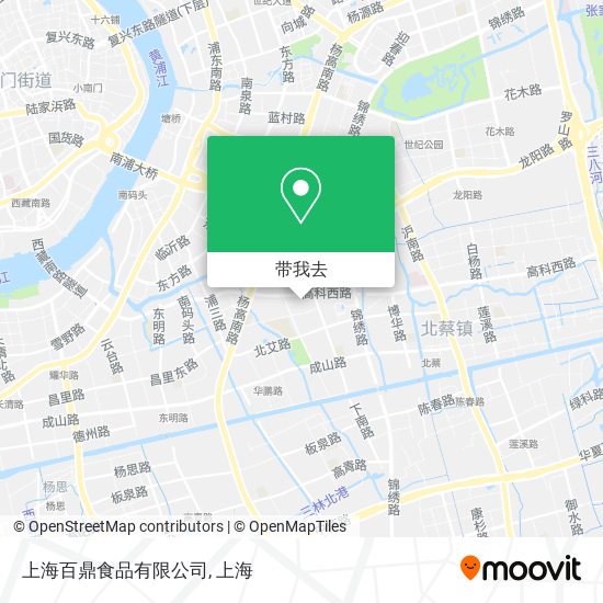 上海百鼎食品有限公司地图